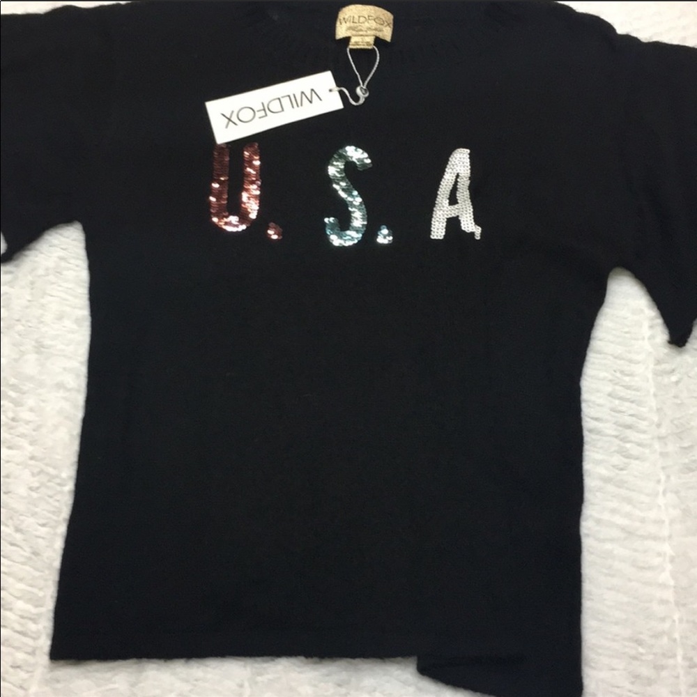 Wildfox NWT USA 🇺🇸 black sweater gold label - Picture 2 of 5